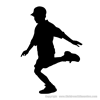 Picture of Boy Kicking 18 (Children Silhouette Decals)