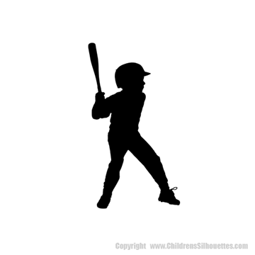 Picture of Boy Playing Baseball 6 (Children Silhouette Decals)