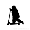 Picture of Boy Riding Scooter 55 (Children Silhouette Decals)