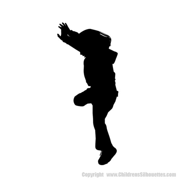 Picture of Girl Doing a Cartwheel 29 (Children Silhouette Decals)