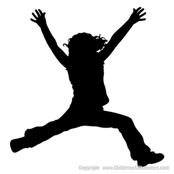 Picture of Girl Jumping  6 (Children Silhouette Decals)