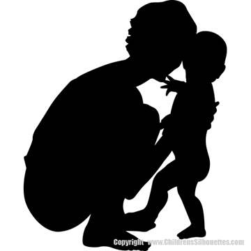 Picture of Mother and Baby  5 (Children Silhouette Decals)
