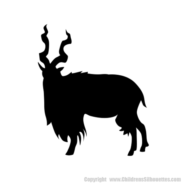 Picture of Mountain Goat (Markhor) 38 (Safari Animal Silhouette Decals)