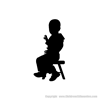 Picture of Toddler Sitting 10 (Children Silhouette Decals)